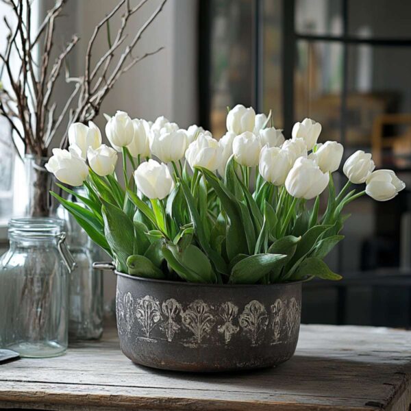 Tulipe 'Northcap' - Set de 14 bulbes blanc – Image 2