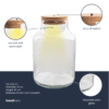 Terrarium Bottle 'Milky' With Led-Lighting - Closed Terrarium Ø 21 Cm ↑ 30 Cm – Image 2